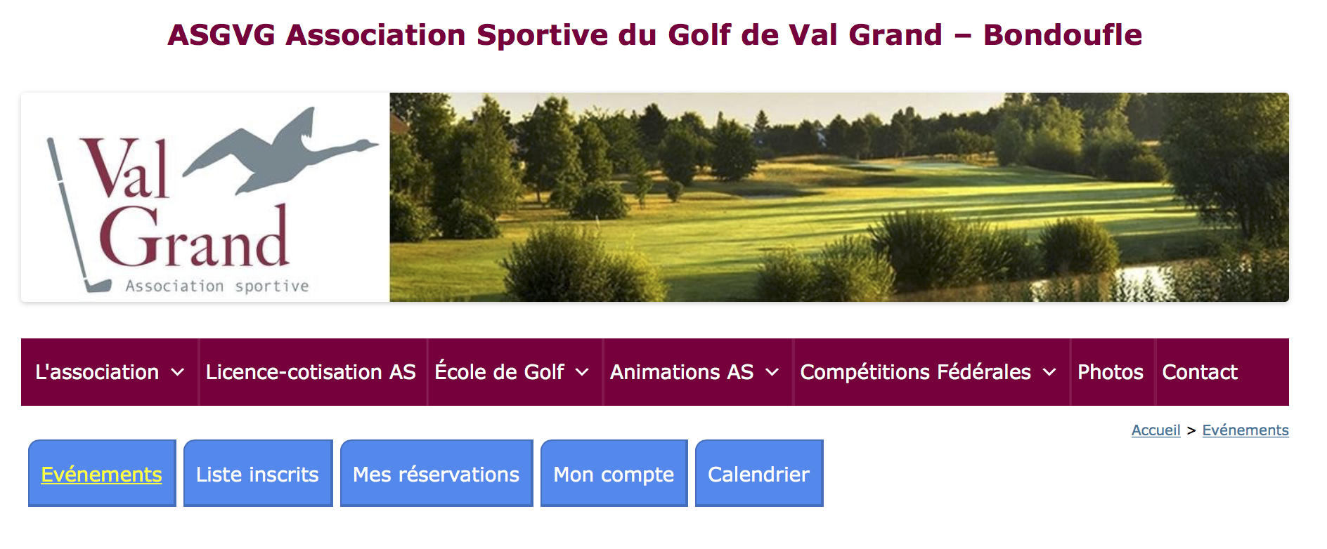Nouveau système d&rsquo;inscription aux événements ASGVG